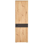 GARDEROBENSCHRANK  in 60/198/38 cm  - Anthrazit/Schwarz, KONVENTIONELL, Holzwerkstoff/Kunststoff (60/198/38cm) - Carryhome