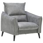 SESSEL in Velours Grau  - Schwarz/Grau, Design, Holz/Textil (96/98/100cm) - Carryhome