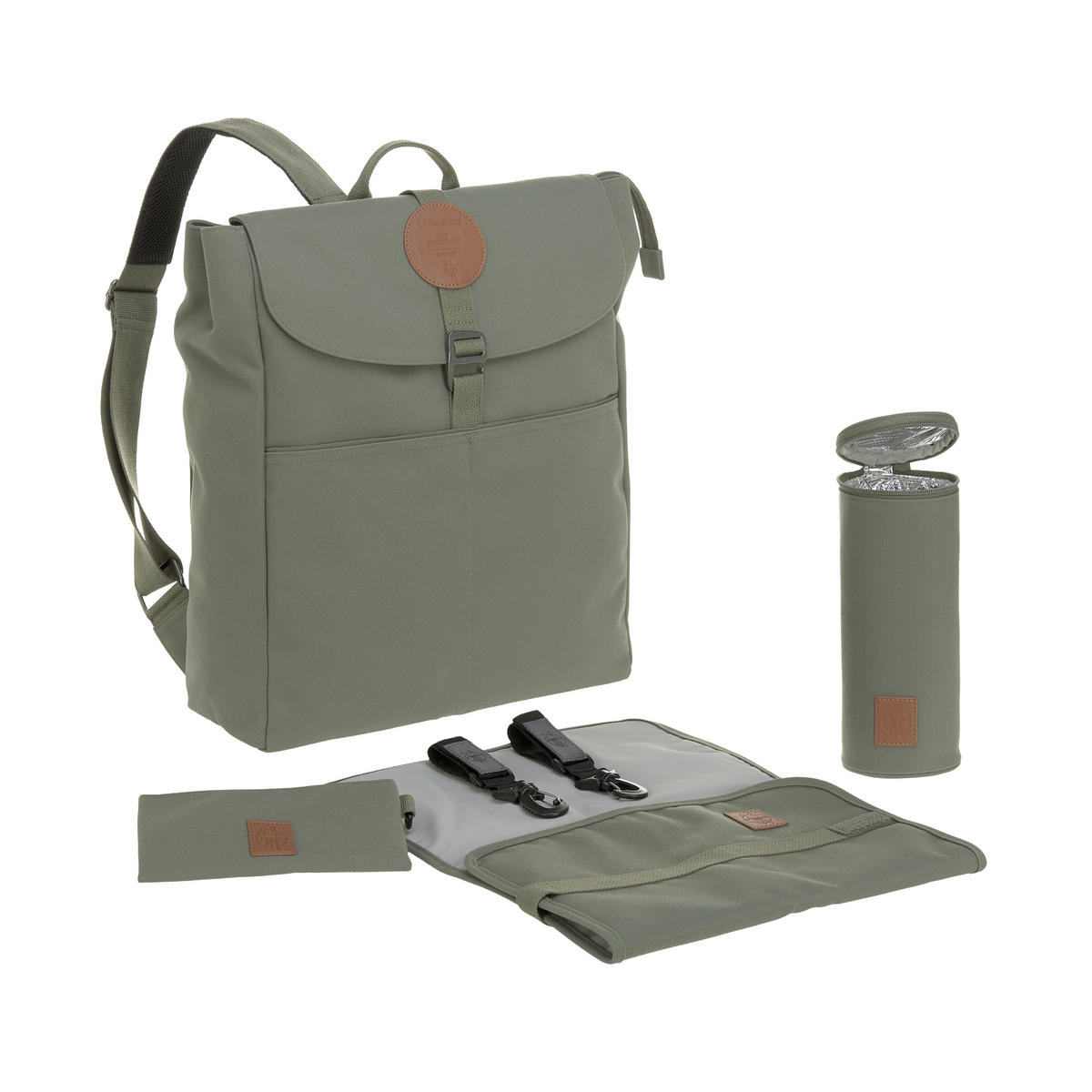 WICKELRUCKSACK Adventure Backpack  - Olivgrün, Basics, Kunststoff (34/14/42cm) - Lässig