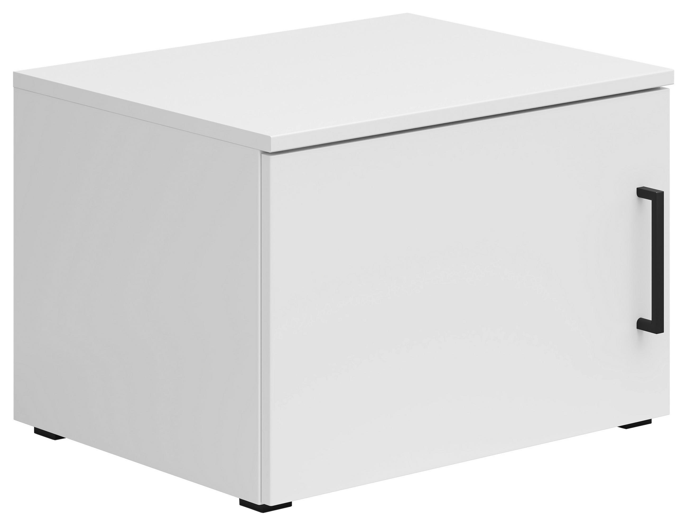 AUFSATZSCHRANK 50/35/40 cm in - Schwarz/Weiß, MODERN, Holzwerkstoff/Kunststoff (50/35/40cm) - Carryhome