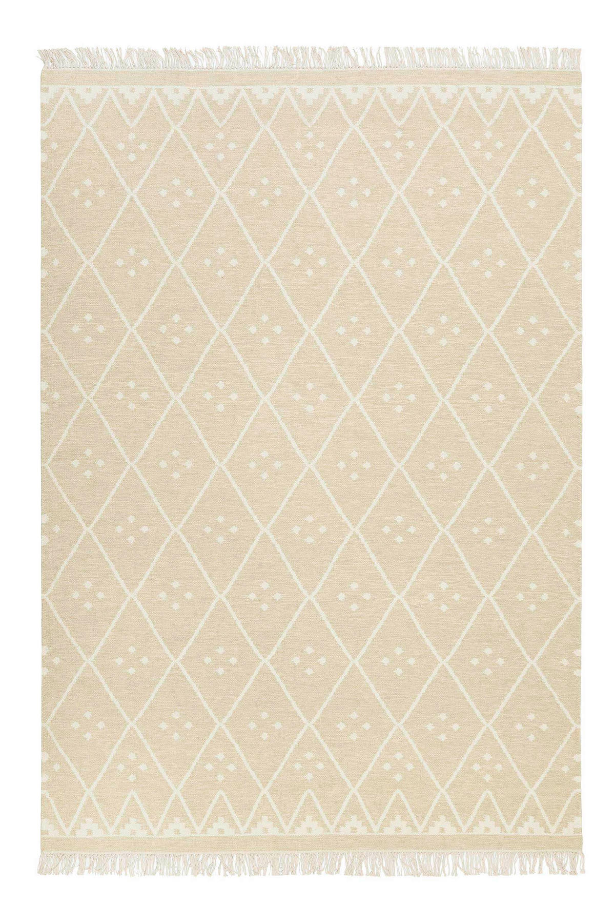 HANDWEBTEPPICH 130/190 cm Vermont Creme, Ecru  - Ecru/Creme, Design, Textil (130/190cm)