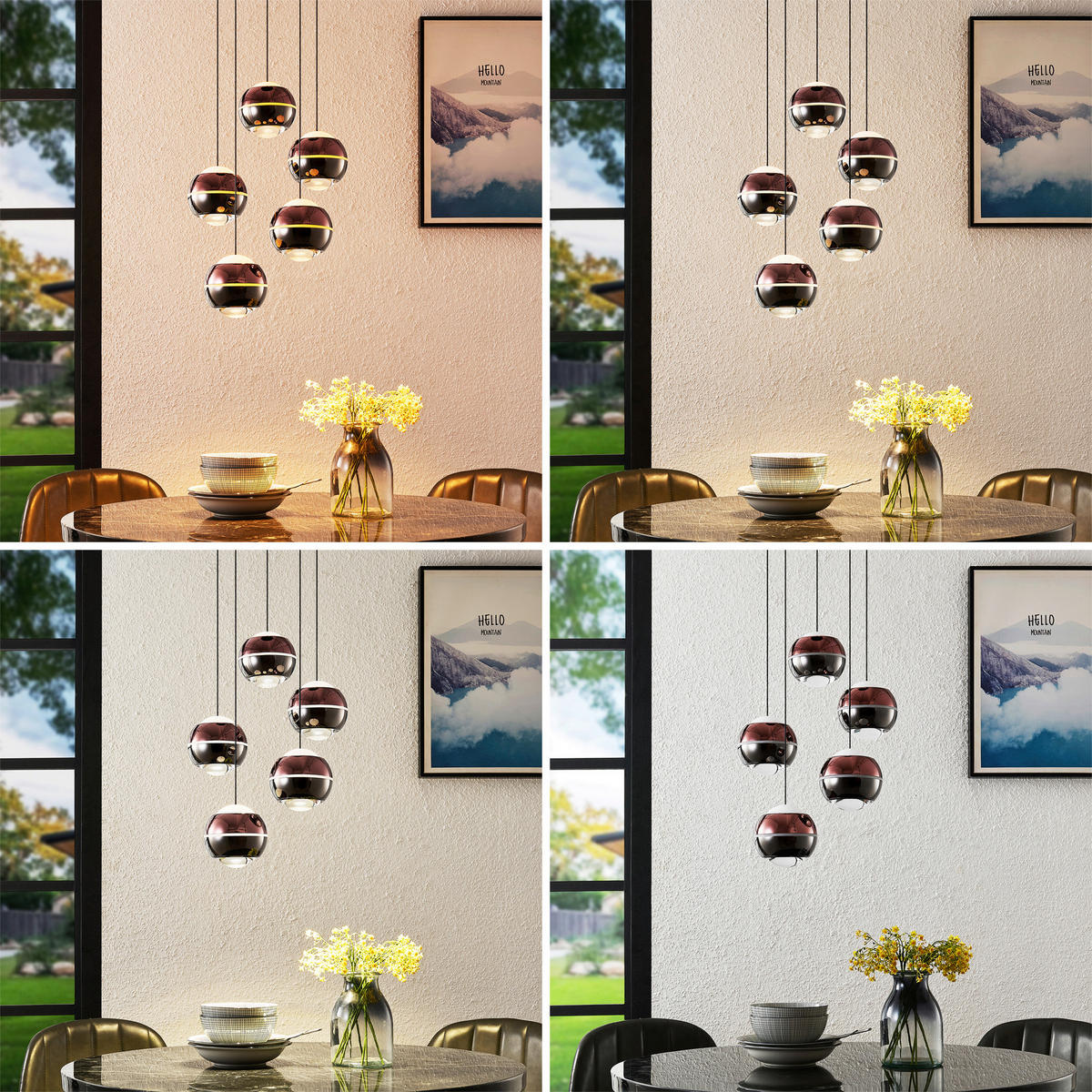LED-HÄNGELEUCHTE Easy 31/150 cm   - Schwarz/Kupferfarben, Design, Glas/Kunststoff (31/150cm) - Dieter Knoll