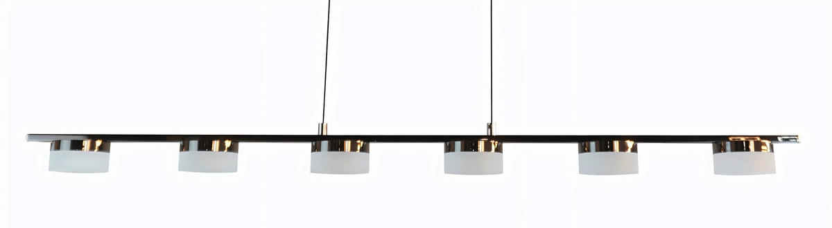 LED-HÄNGELEUCHTE 105/10/150 cm  - Schwarzchrom, Design, Kunststoff/Metall (105/10/150cm)