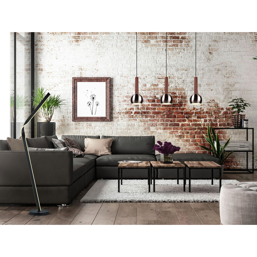 Thumbnail - Cinque Led-Stehleuchte Cinque, Schwarz, Weiß, Metall, Kunststoff, F, 53x181 cm, drehbar, Farbtemperaturwechsler, Lampen ...