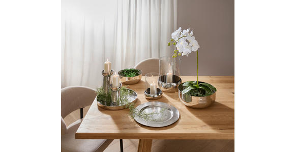 KERZENHALTER - Silberfarben, Design, Metall (10/15cm) - Ambia Home