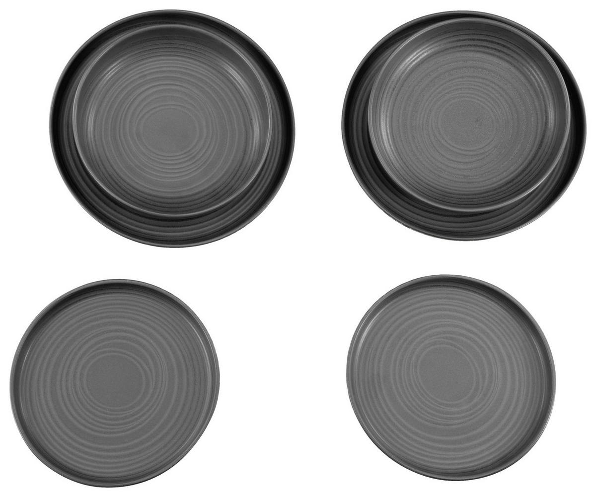 JEDÁLENSKÝ SERVIS, kamenina - čierna, Modern, keramika (43/40/37,5cm) - Creatable