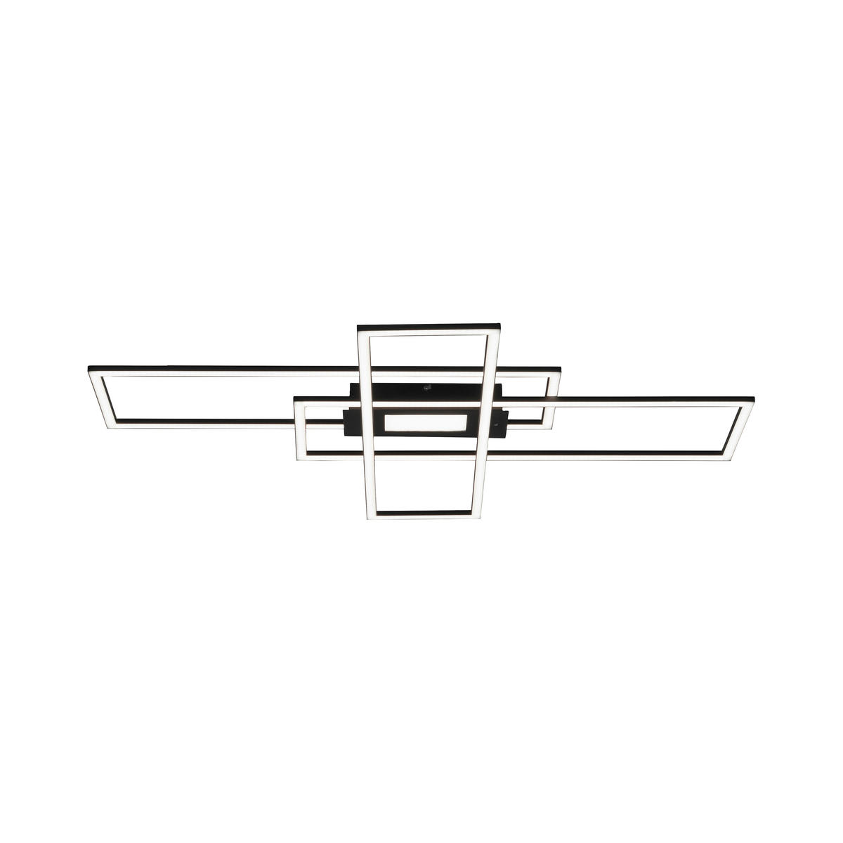 STROPNÉ LED SVIETIDLO, 99,2/69,4/5,1 cm - čierna, Trend, kov/plast (99,2/69,4/5,1cm)