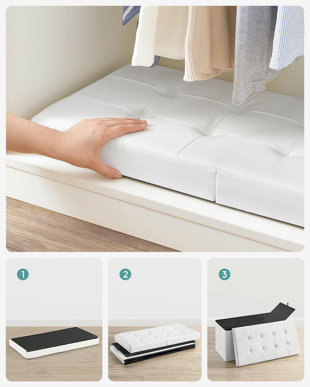 SITZBOX in Kunststoff, Holzwerkstoff Weiß  - Weiß, Basics, Holzwerkstoff/Kunststoff (76/38/38cm)