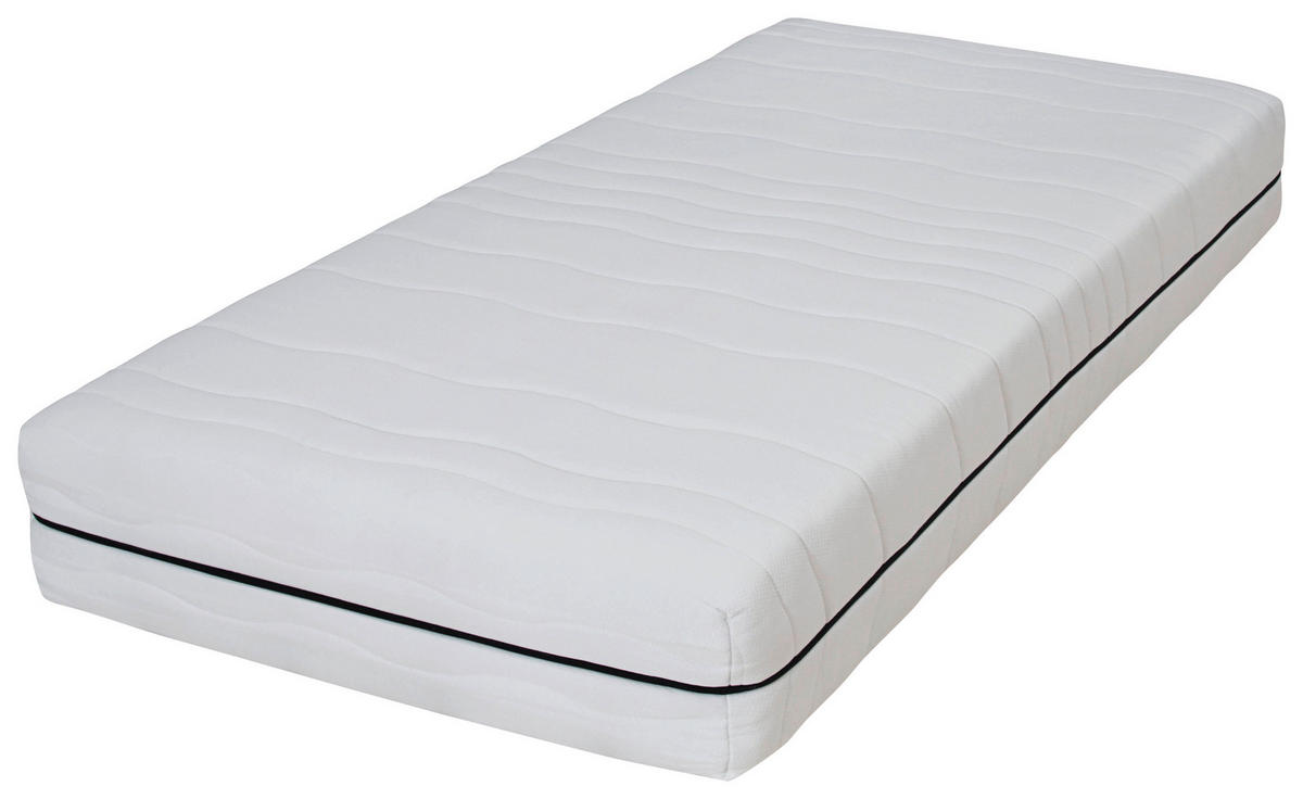 KOMFORTSCHAUMMATRATZE 90/200 cm Höhe ca. 25 cm  - Weiß, Basics, Textil (90/200cm) - Sleeptex