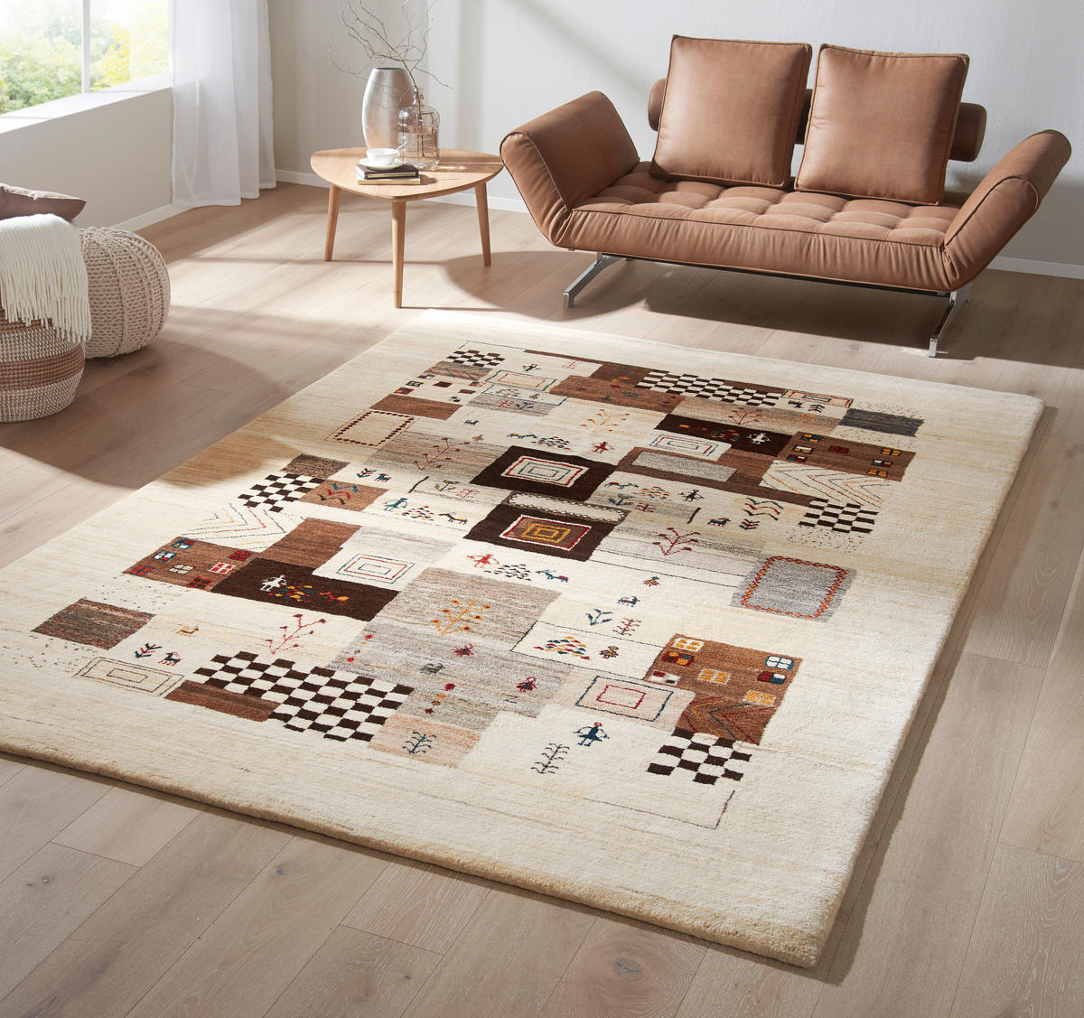 ORIENTTEPPICH 150/150 cm Charlys Tante Beige  - Beige, LIFESTYLE, Textil (150/150cm)