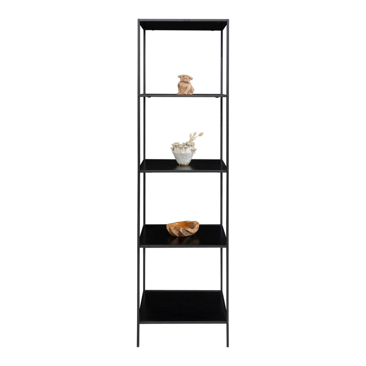 REGAL Schwarz  - Schwarz, Design, Holzwerkstoff/Metall (51/170/36cm) - MID.YOU
