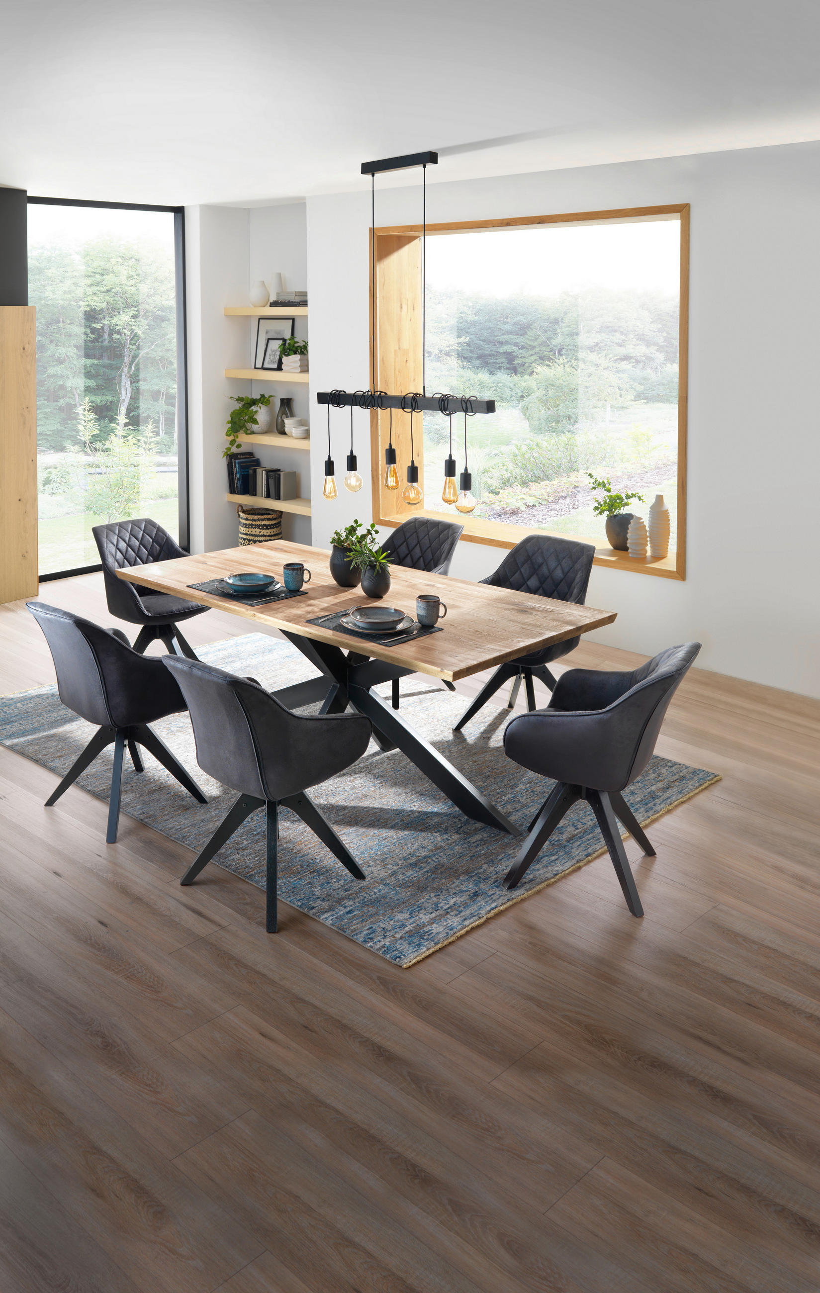 ARMLEHNSTUHL Mikrofaser Schwarz, Dunkelgrau - Dunkelgrau/Schwarz, LIFESTYLE, Holz/Textil (60/83/65cm) - Landscape
