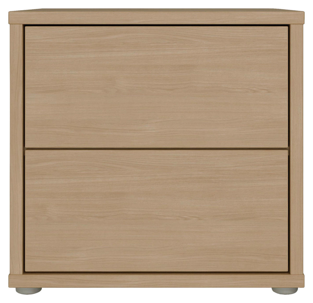 NACHTSCHRANK 50/48/42 cm  - Eichefarben/Silberfarben, Trend, Holzwerkstoff/Kunststoff (50/48/42cm) - Carryhome