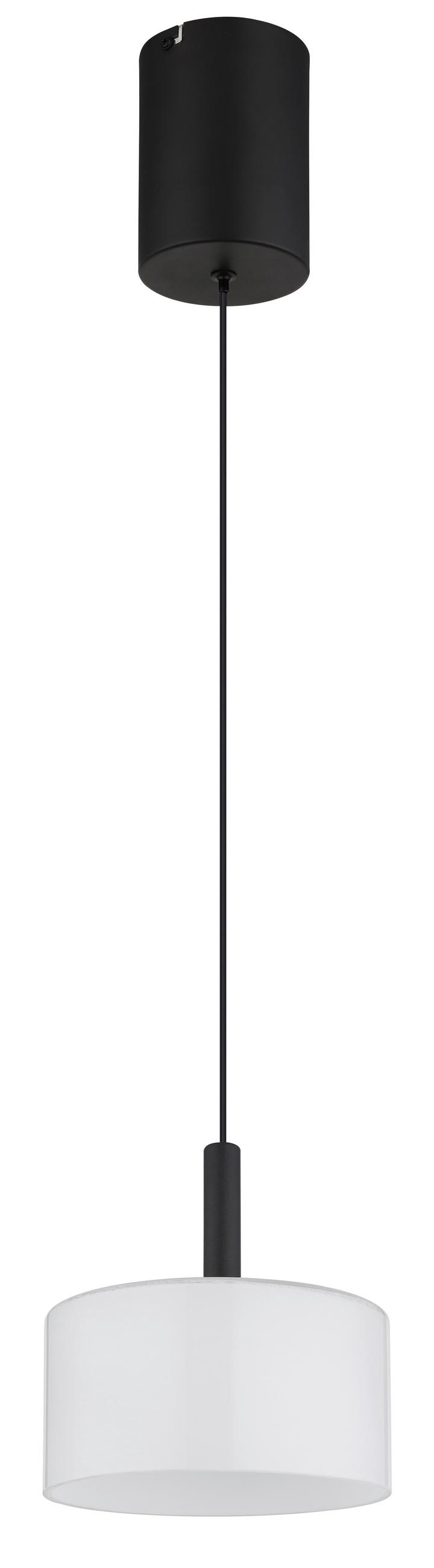 HÄNGELEUCHTE 20/150 cm   - Opal/Schwarz, Design, Glas/Kunststoff (20/150cm) - Collet's Monde