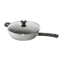 PÁNEV NA DUŠENÍ, nepřilnavý povrch PTFE, 28 cm  - šedá/antracitová, Basics, kov/sklo (28cm) - Schulte Ufer