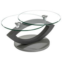 COUCHTISCH Holz, Glas 89-128/60/37-40 cm  - Anthrazit/Titanfarben, Basics, Glas/Holz (89-128/60/37-40cm) - Novel