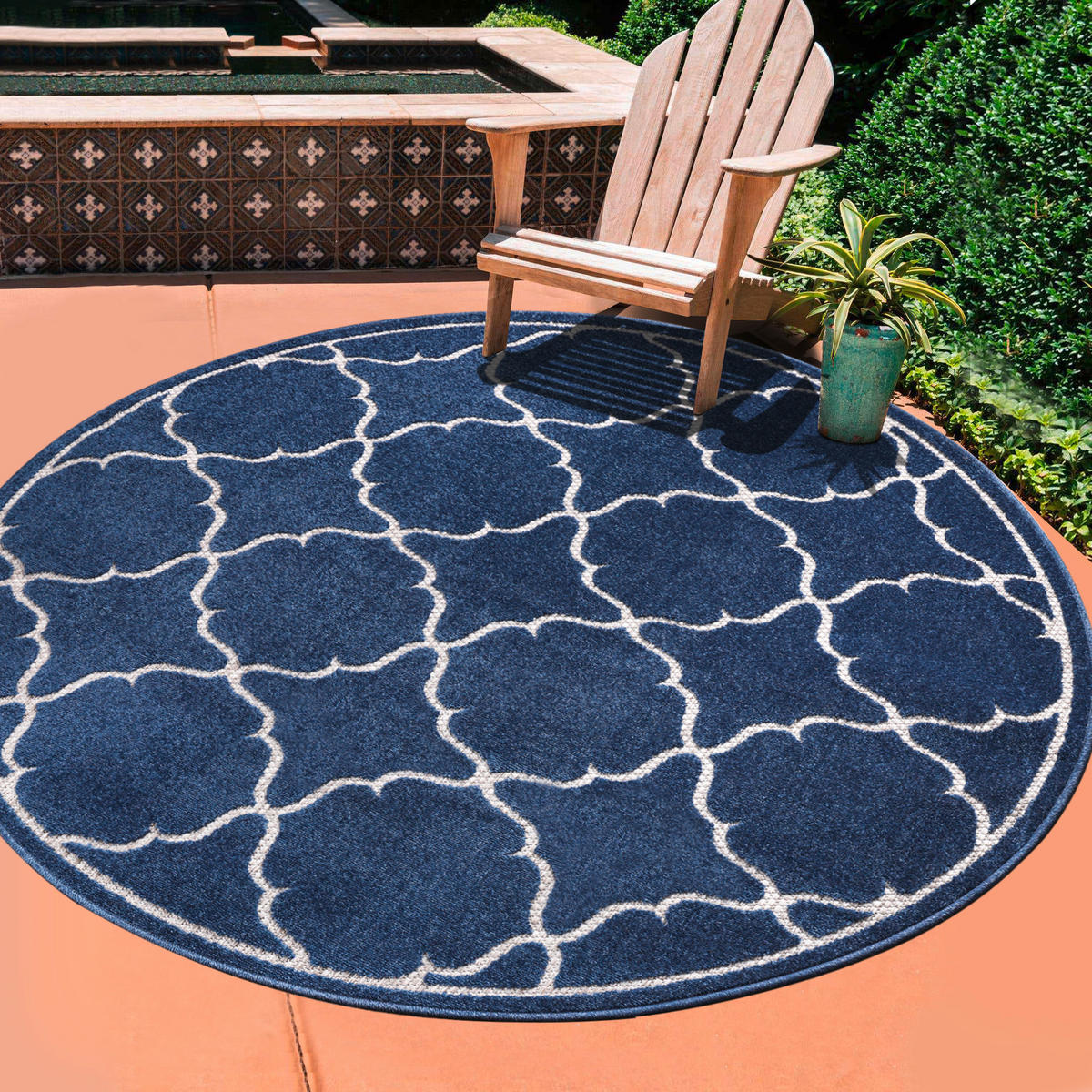 OUTDOORTEPPICH 200 cm Berlin Blau  - Blau, LIFESTYLE, Kunststoff/Textil (200cm) - Novel