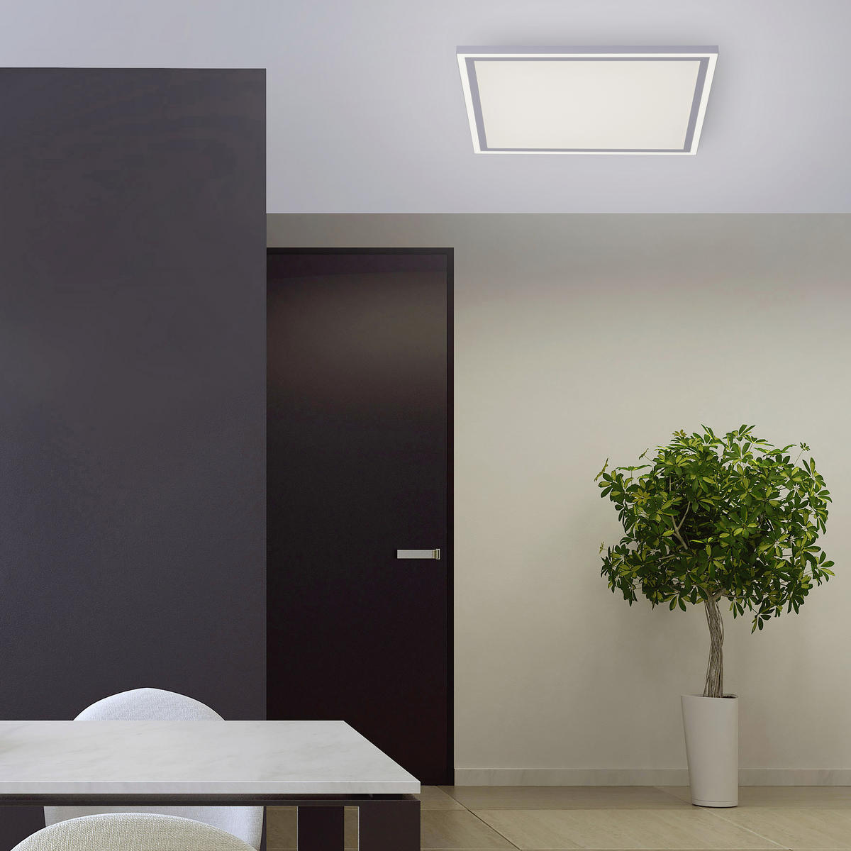LED-DECKENLEUCHTE 46,4/46,4/6,2 cm   - Weiß, Basics, Kunststoff/Metall (46,4/46,4/6,2cm)