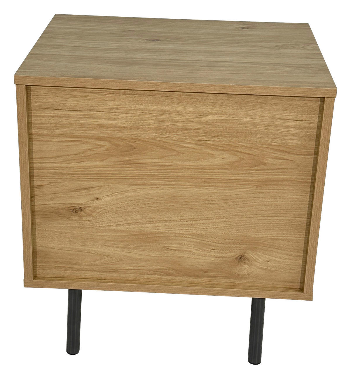 NACHTKÄSTCHEN in Anthrazit, Eichefarben  - Eichefarben/Anthrazit, Design, Holzwerkstoff/Metall (53/56,2/40cm) - Xora