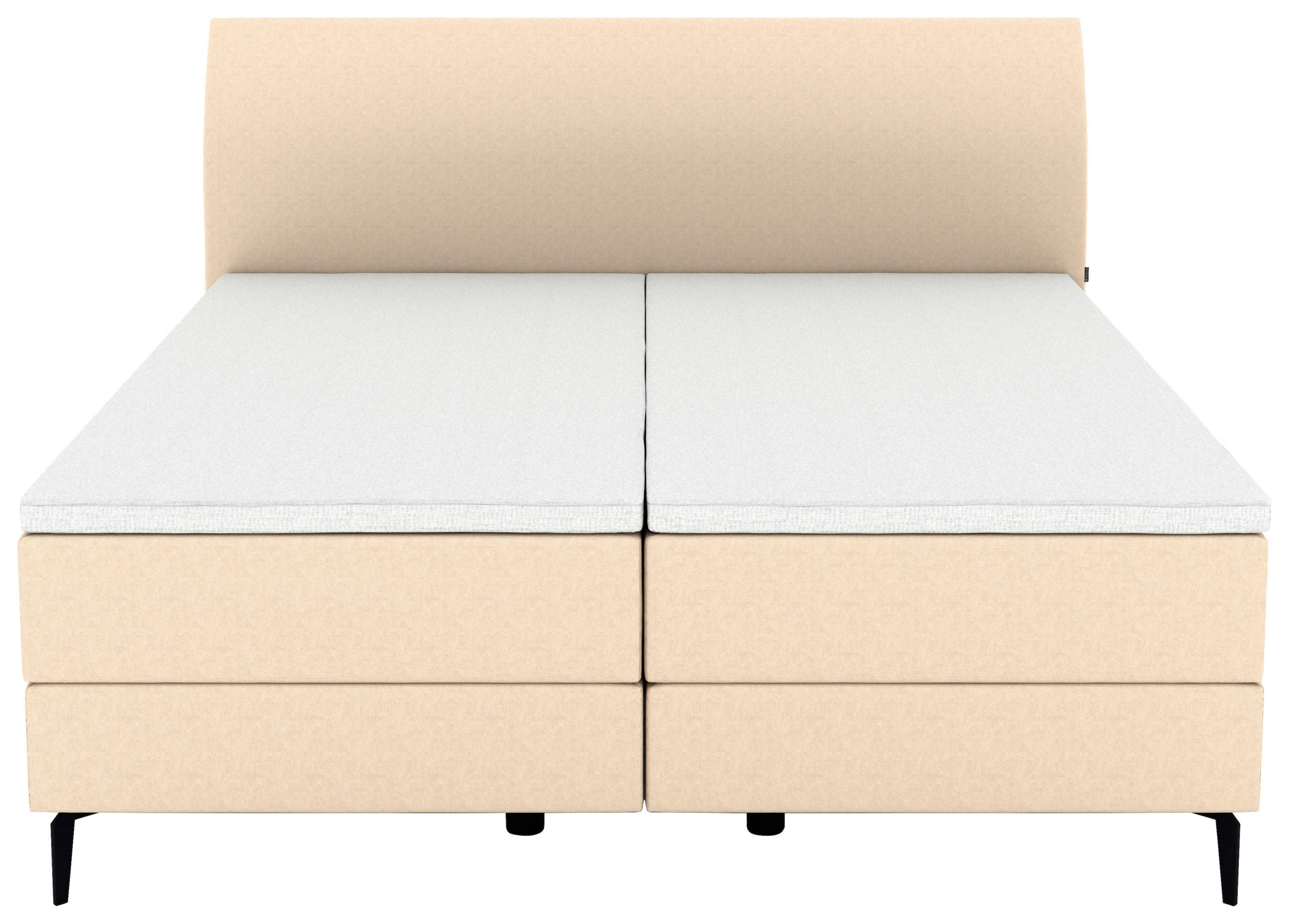 BOXSPRINGBETT 180/200 cm  in Beige  - Beige/Schwarz, KONVENTIONELL, Kunststoff/Textil (180/200cm) - Musterring