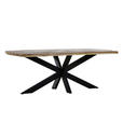 ESSTISCH in Holz 210/100/77 cm  - Schwarz/Naturfarben, LIFESTYLE, Holz/Metall (210/100/77cm) - Landscape