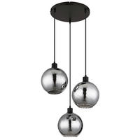 HÄNGELEUCHTE ULF  46 cm  - Schwarz/Weiß, Design, Glas/Kunststoff (46cm)