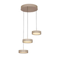 ZÁVESNÉ LED SVIETIDLO, 46.5/180 cm  - piesková, Design, kov (46.5/180cm) - Dieter Knoll