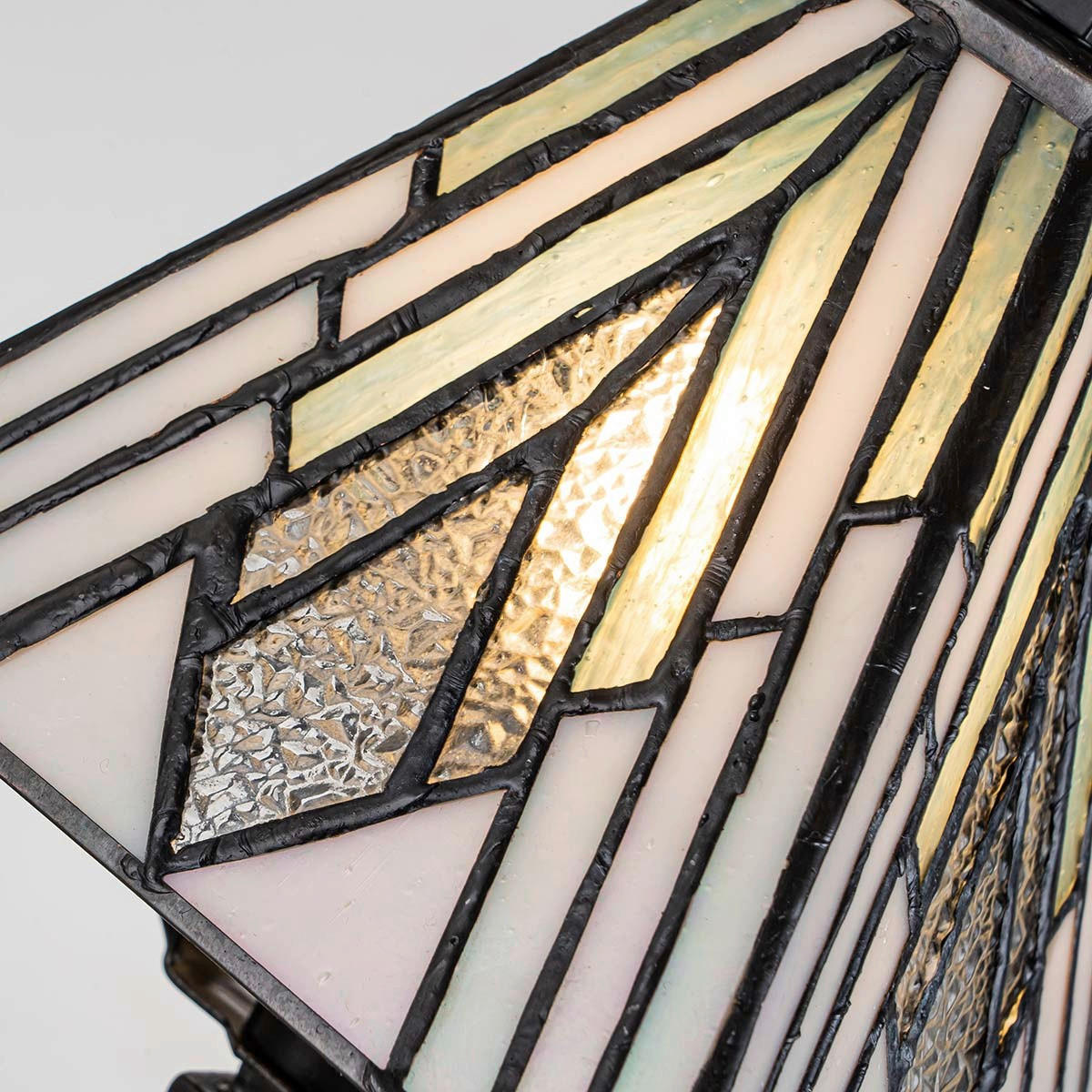 TISCHLEUCHTE Alderley   - Dunkelbraun/Multicolor, KONVENTIONELL, Glas/Metall (32,3/13,8/13,8cm) - Elstead Lighting