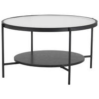 COUCHTISCH in Metall, Glas 80/80/45 cm  - Schwarz/Grau, Design, Glas/Metall (80/80/45cm) - MID.YOU