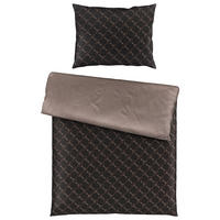 OBOJSTRANNÁ POSTEĽNÁ BIELIZEŇ, makosatén, hnedá, čierna, 140/200 cm - hnedá/čierna, Design, textil/prírodné materiály (140/200cm) - Joop!