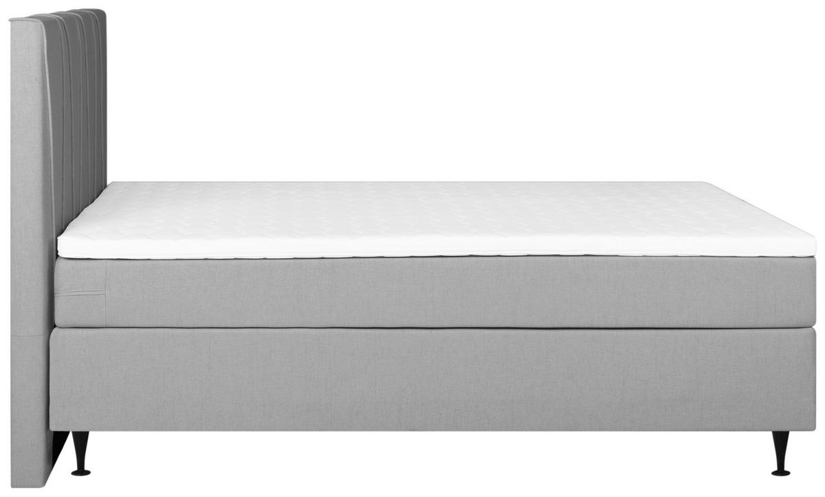 BOXSPRINGBETT 180/200 cm  in Grau  - Schwarz/Grau, Modern, Textil (180/200cm) - MID.YOU