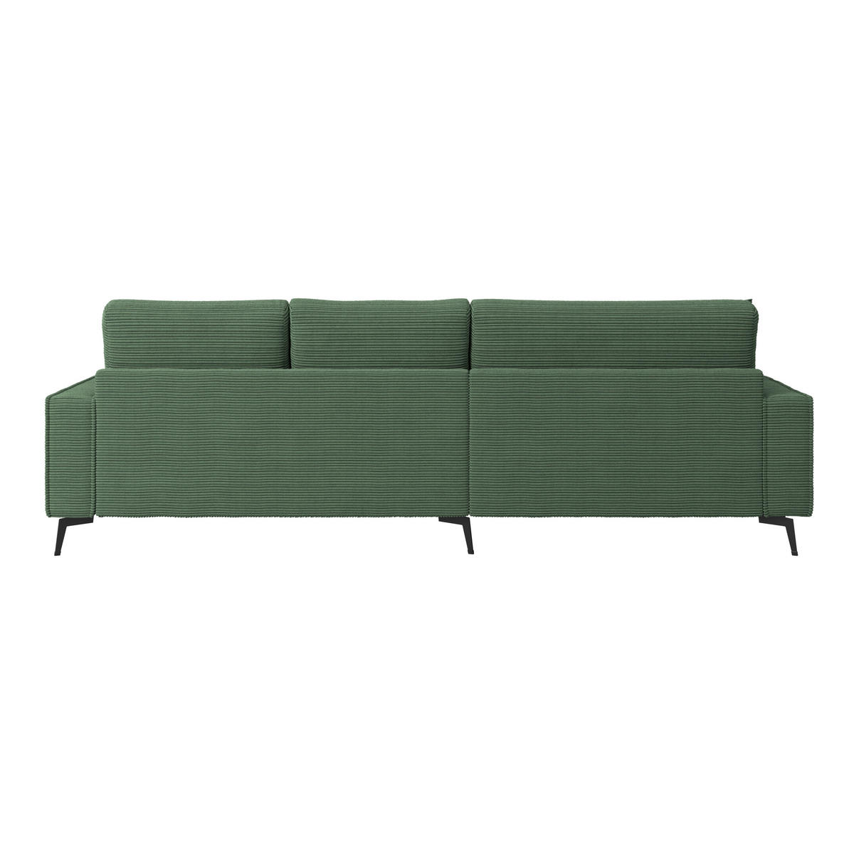 ECKSOFA ZERO Grün Cord Zierkissen, Rückenkissen  - Schwarz/Grün, Trend, Textil/Metall (173/286cm) - Livetastic