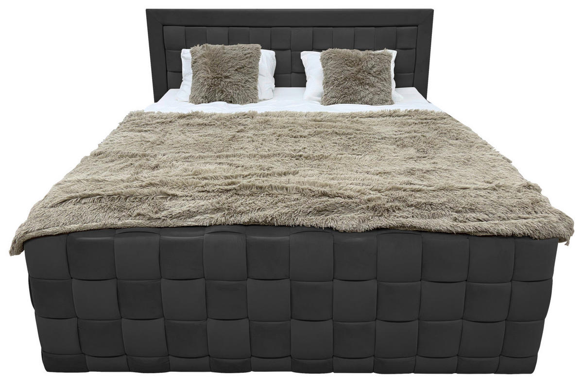 POSTEL BOXSPRING, 180/200 cm, černá - černá, Moderní, textil (180/200cm) - Livetastic