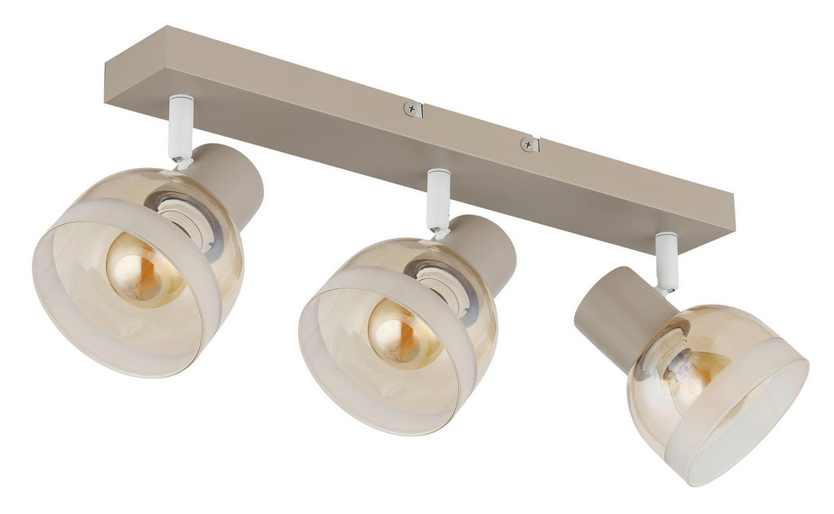 STRAHLER Kairo 41/10/14 cm  - Sandfarben/Orange, Design, Glas/Metall (41/10/14cm) - Globo