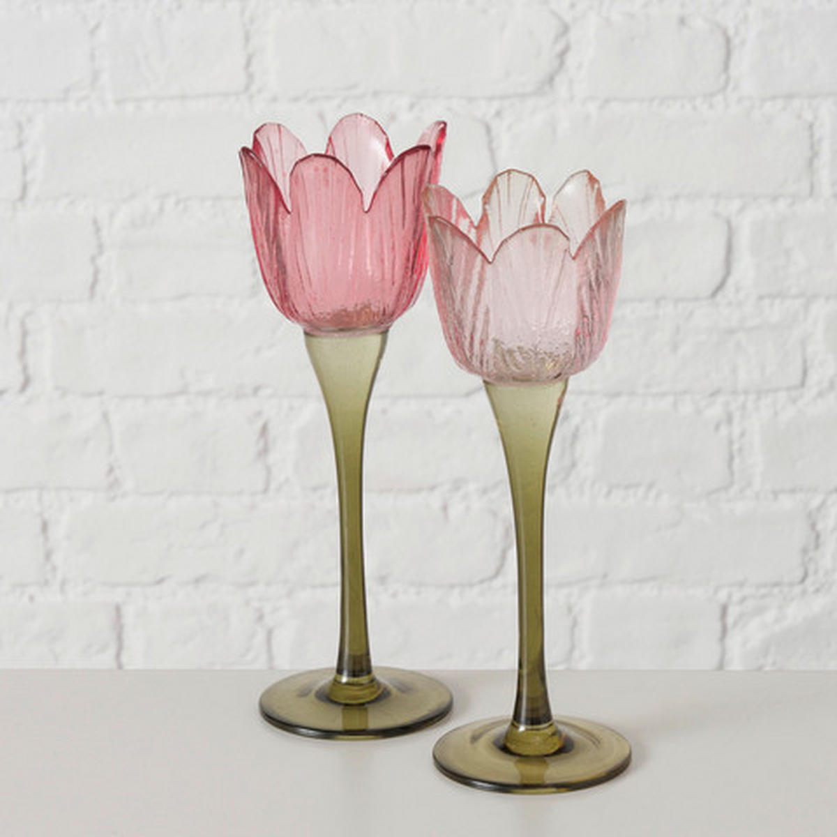 WINDLICHT - Hellrosa/Dunkelrosa, LIFESTYLE, Glas (8,3/23,4cm)