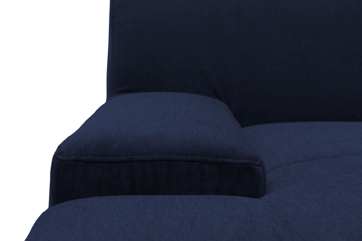 WOHNLANDSCHAFT Blau Webstoff  - Wengefarben/Blau, Design, Holz/Textil (153/328/212cm) - MID.YOU