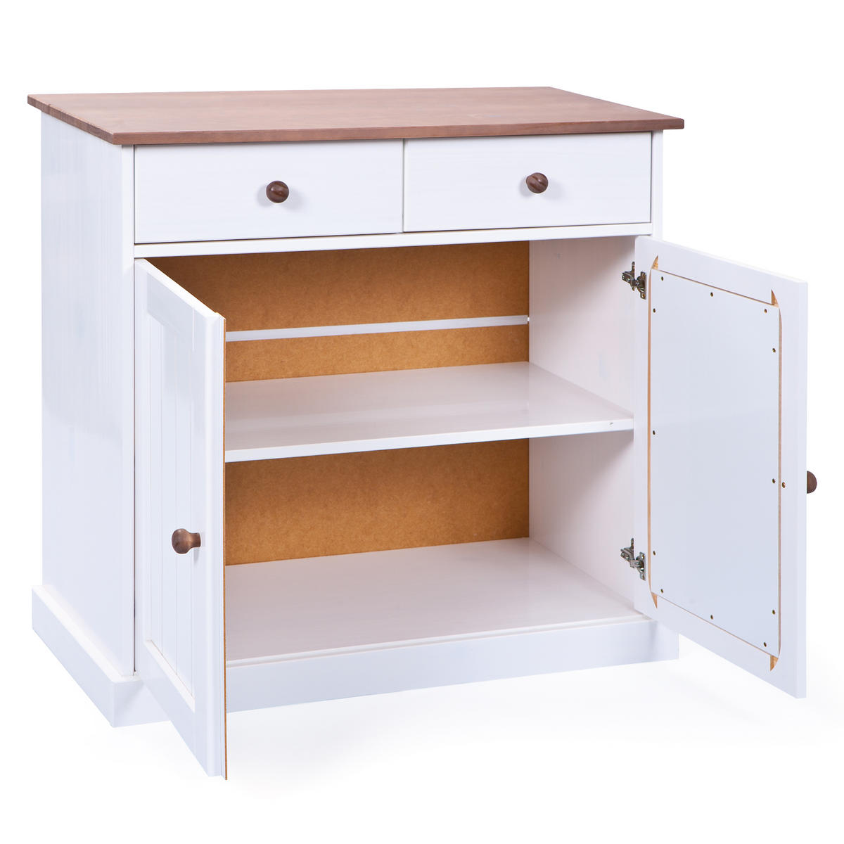 KOMMODE  in 90/86/45 cm  - Weiß/Braun, LIFESTYLE, Holz (90/86/45cm) - MID.YOU
