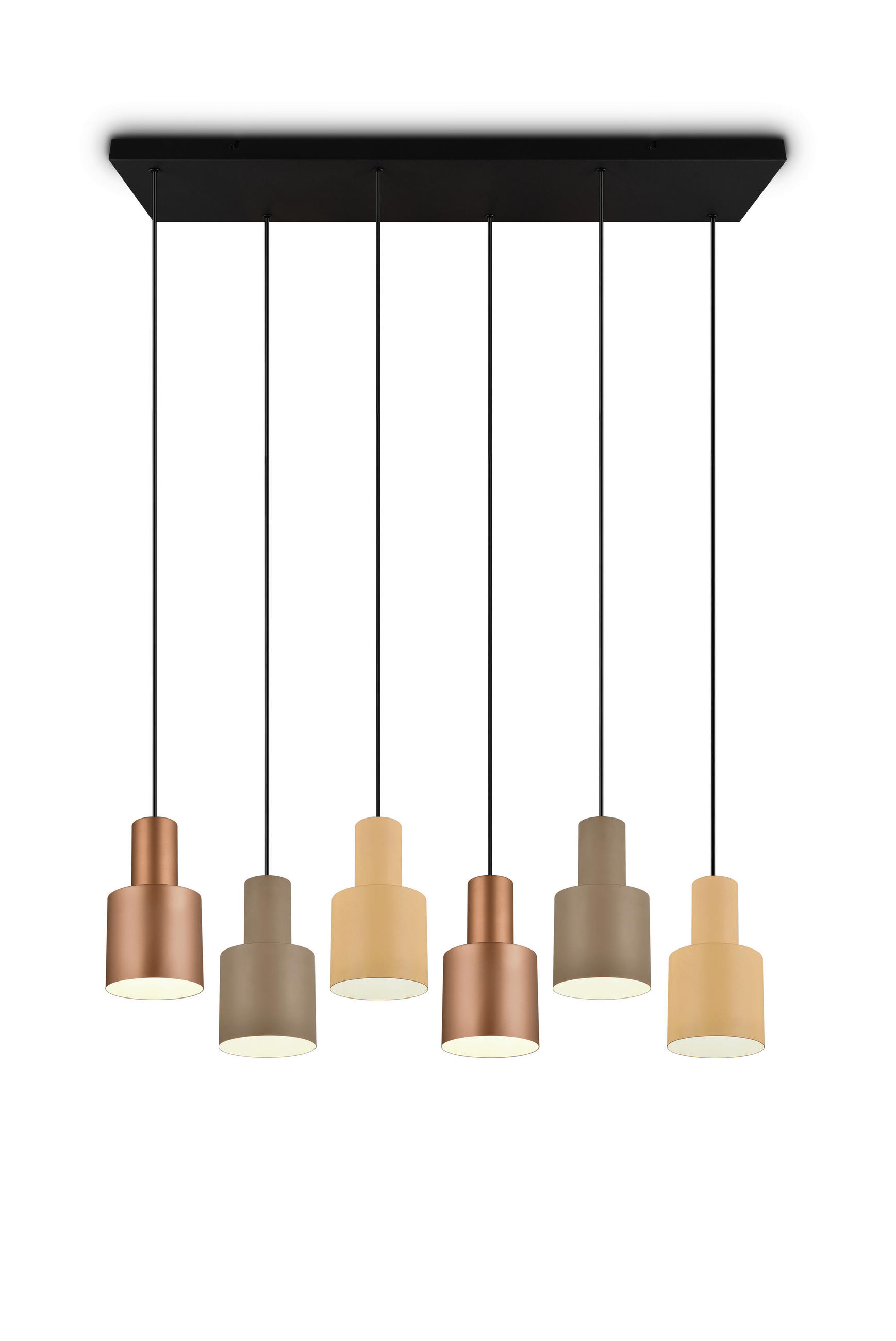 HÄNGELEUCHTE Agudo 85/27/150 cm   - Taupe/Beige, Design, Metall (85/27/150cm) - Trio Leuchten