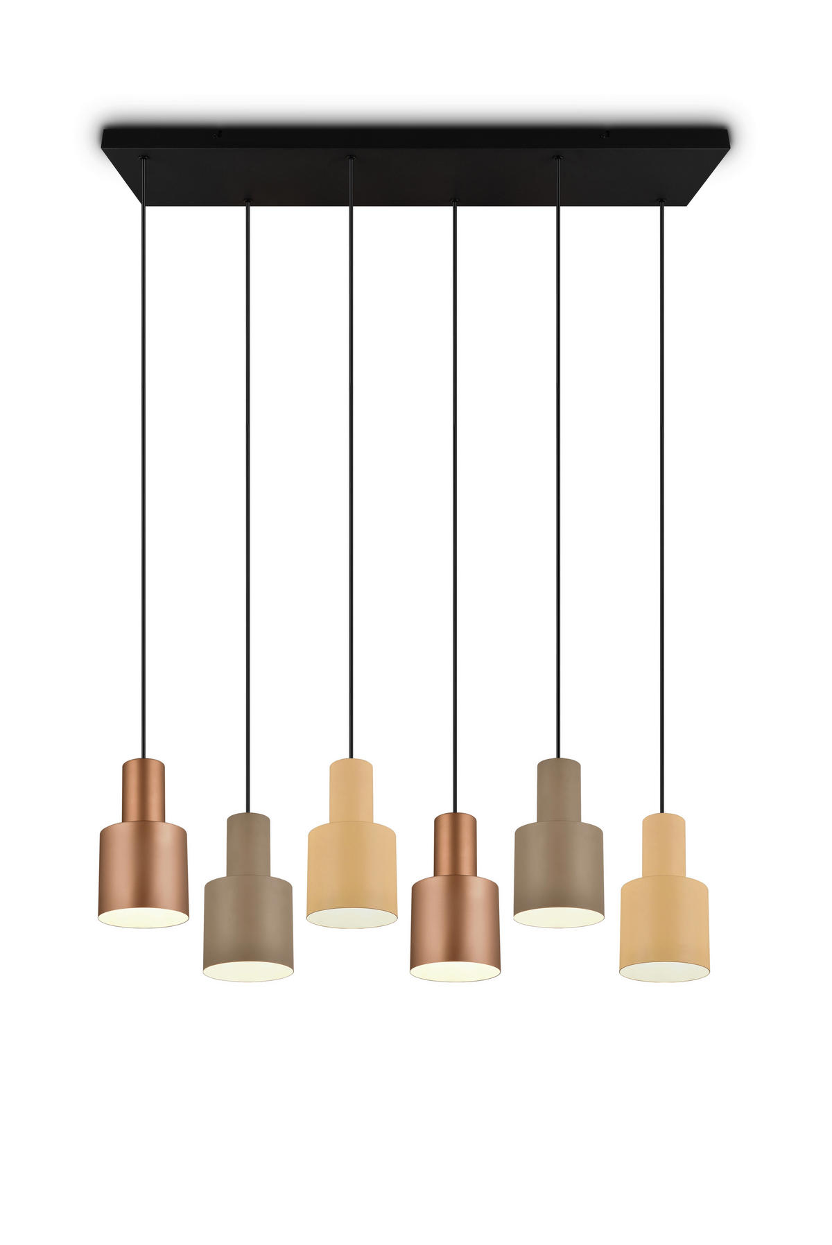 HÄNGELEUCHTE 85/27/150 cm    - Taupe/Beige, Design, Metall (85/27/150cm) - Trio Leuchten