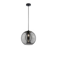 PENDELLEUCHTE Opie 30/150 cm   - Klar/Schwarz, Trend, Glas/Metall (30/150cm) - Fischer & Honsel