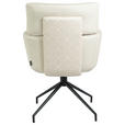 ARMLEHNSTUHL  Stoffauswahl, Sitzfläche 360° drehbar, automatische Rückholfunktion Webstoff  Schwarz, Beige  - Beige/Schwarz, Design, Textil/Metall (62/92/66cm) - Dieter Knoll