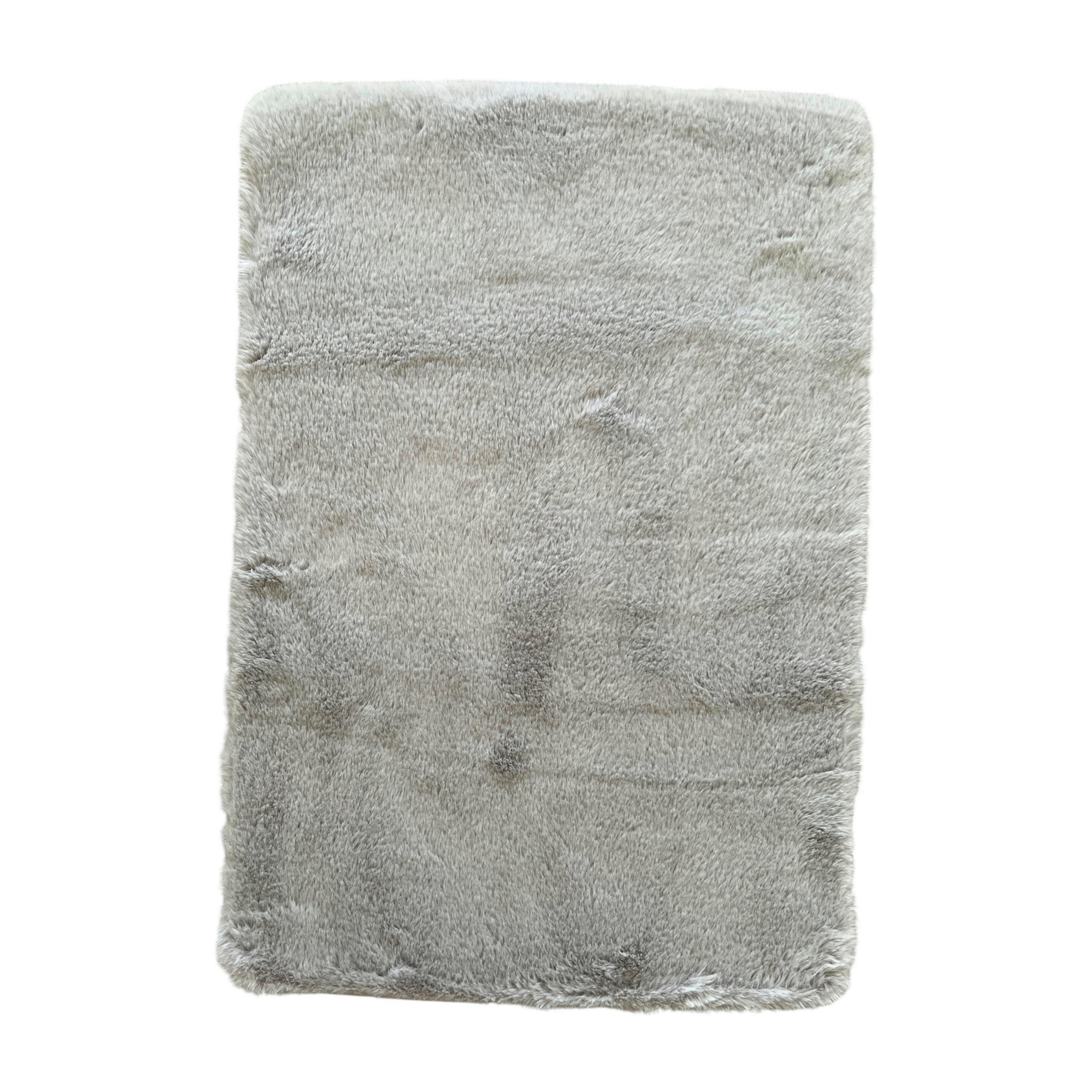 KOPALNIŠKA PREPROGA  srebrne barve 60/90 cm  - srebrne barve, Basics, umetna masa/tekstil (60/90cm) - Esposa