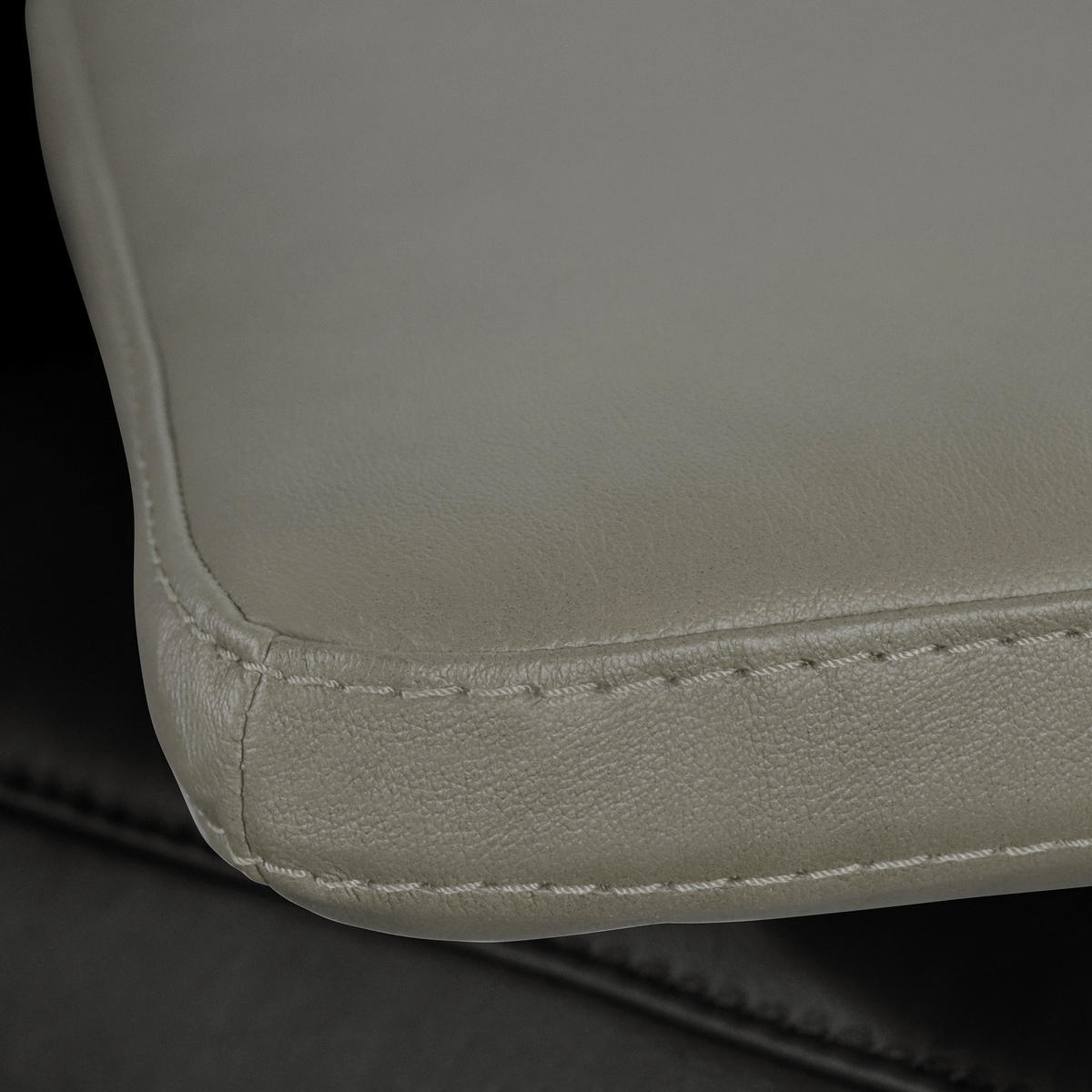 ZIERKISSEN SPRING  - Grau, Design, Leder (52/42/7cm) - Livetastic