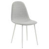 STOLSET 2 styck stål textilväv  - vit/ljusgrå, Design, metall/textil (44/87/53cm) - Livetastic