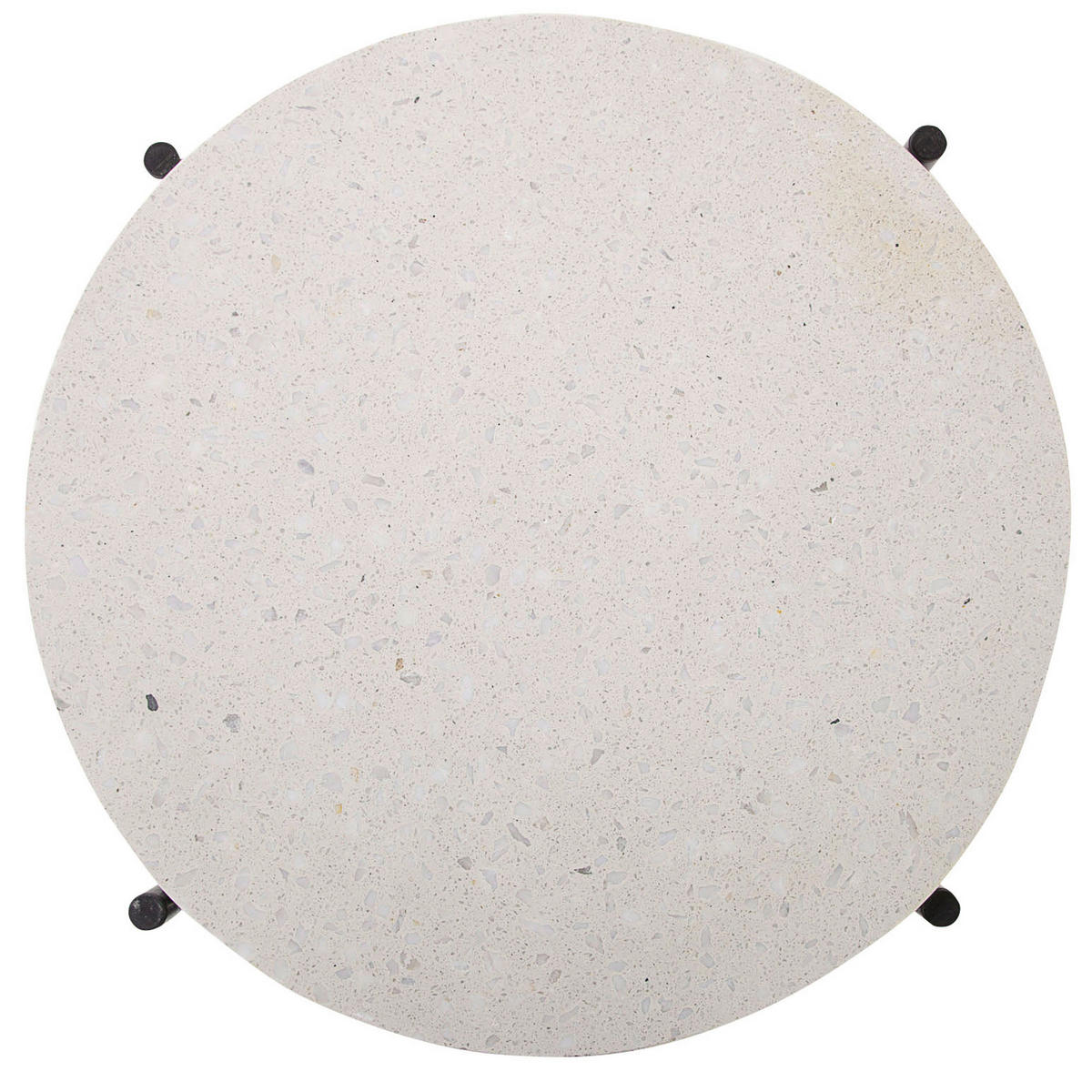 ODKLÁDACÍ STOLEK, černá, bílá - bílá/černá, Trend, kov/kámen (48/48/50cm) - Boxxx