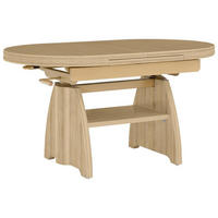 COUCHTISCH Eiche furniert 110-130,5/65/56-75 cm rechteckig Eichefarben  - Eichefarben, KONVENTIONELL, Holzwerkstoff/Metall (110-130,5/65/56-75cm) - Venda