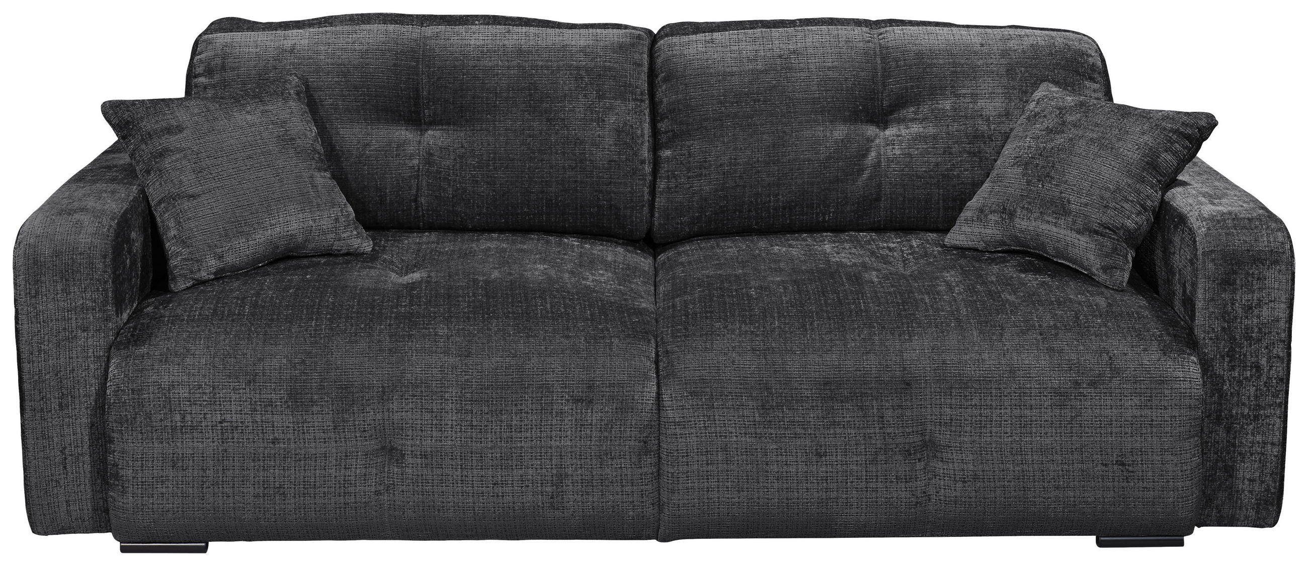 SCHLAFSOFA in Chenille Schwarz  - Schwarz, Konventionell, Kunststoff/Textil (235/88/120cm) - MID.YOU