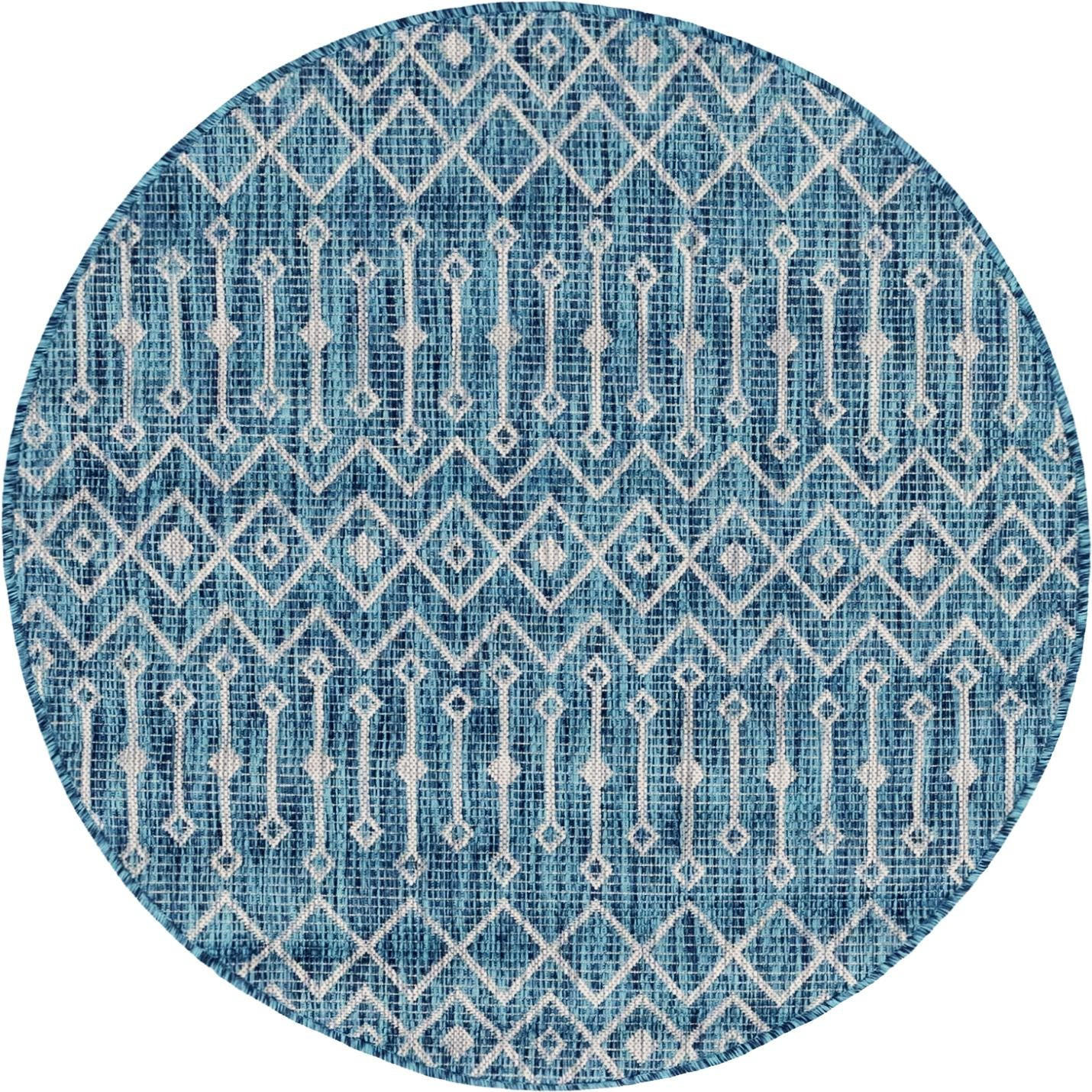 WEBTEPPICH Blau, Grün - Blau/Grün, Basics, Textil (120cm)