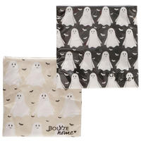 SERVÍTKA STRAŠIDLO HALLOWEEN - čierna/béžová, Trend, papier (16,5/16,5/2cm)