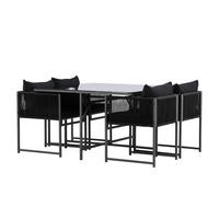 UTEGRUPP    - svart, Modern, metall/textil (120/120/73cm) - Gardenson